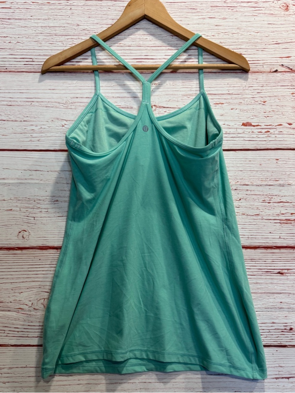 Lululemon Power Y Tank Luon in Heathered Menthol Sz 10 - Picture 7 of 10
